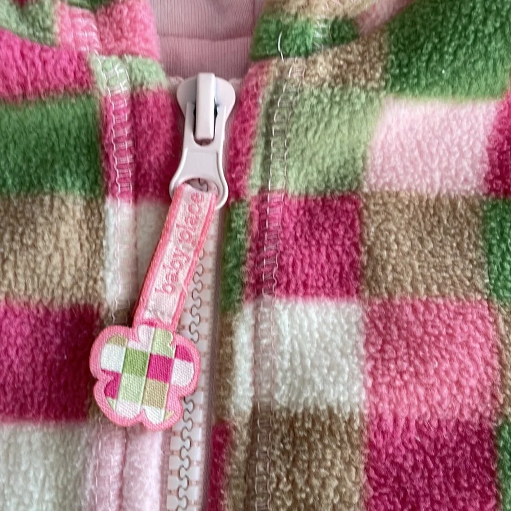 The Children’s Place Baby Girl’s Checker Fleece Jacket - 3-6M